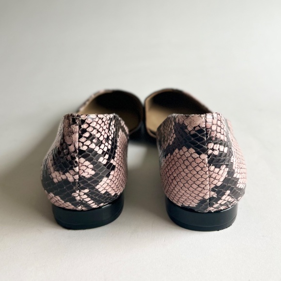 Naturalizer Black Pink Animal Print Leather Point Toe Flats size 8 - Picture 8 of 15